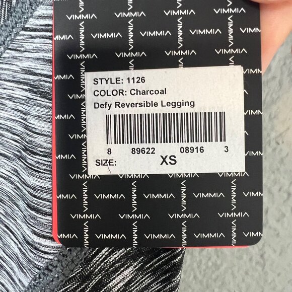 VIMMIA Defy Reversible Leggings Size XS Charcoal Compression NWT - Picture 5 of 9